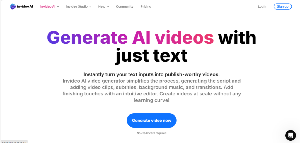 Invideo AI Video Generator