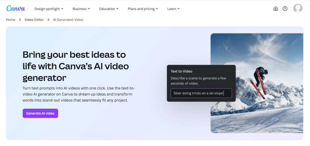 Canva AI Video Generator